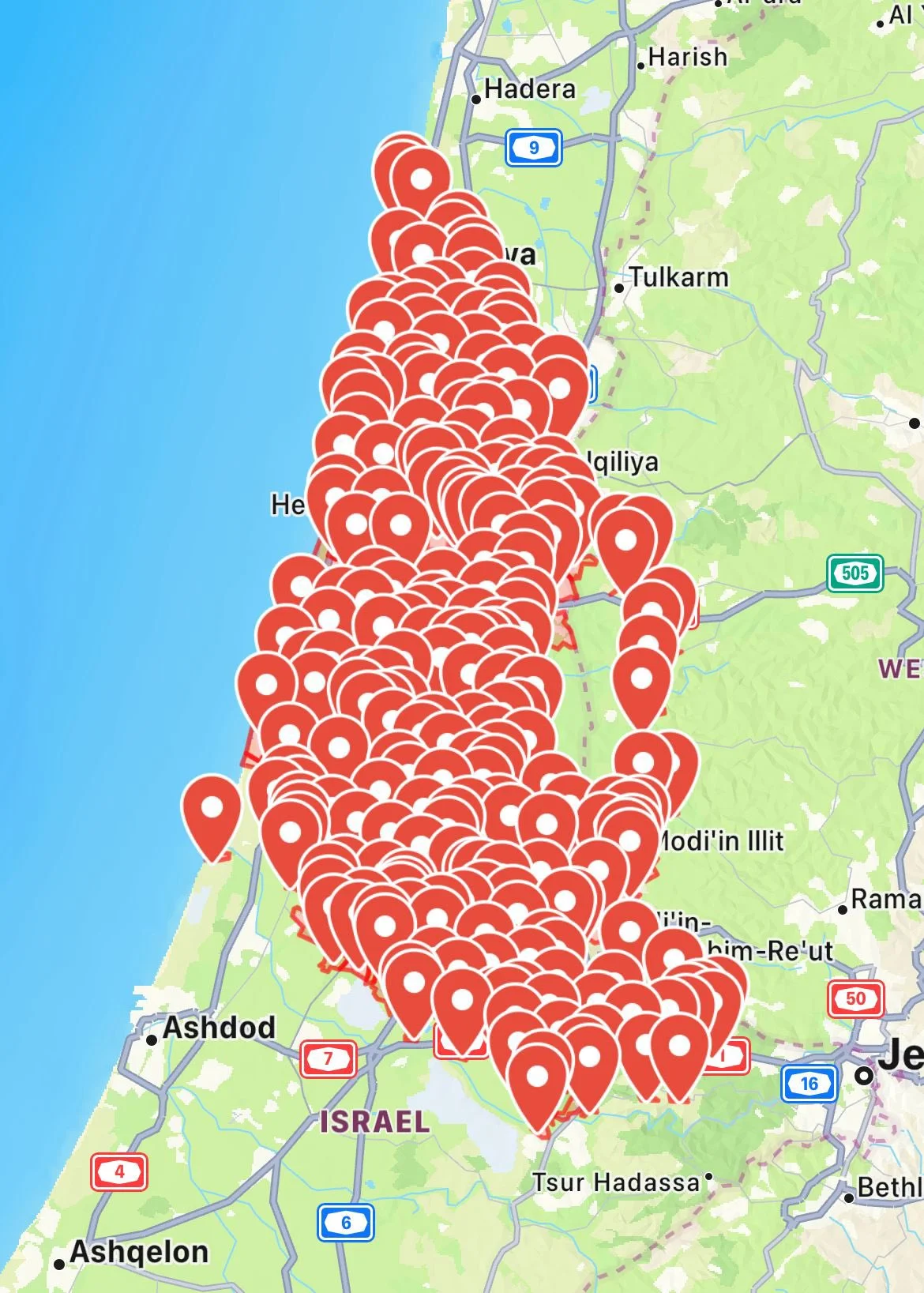Alerts in Central Israel Following Missile Fired from Yemen 23.03.2025